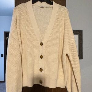 GAP Women's Beige Button-Up Cardigan